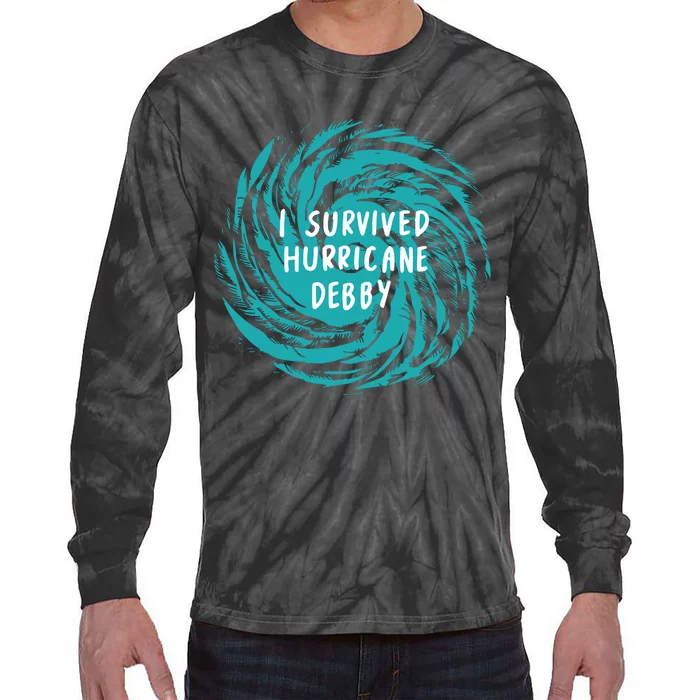 I Survived Hurricane Debby 2024 Florida Tie-Dye Long Sleeve Shirt