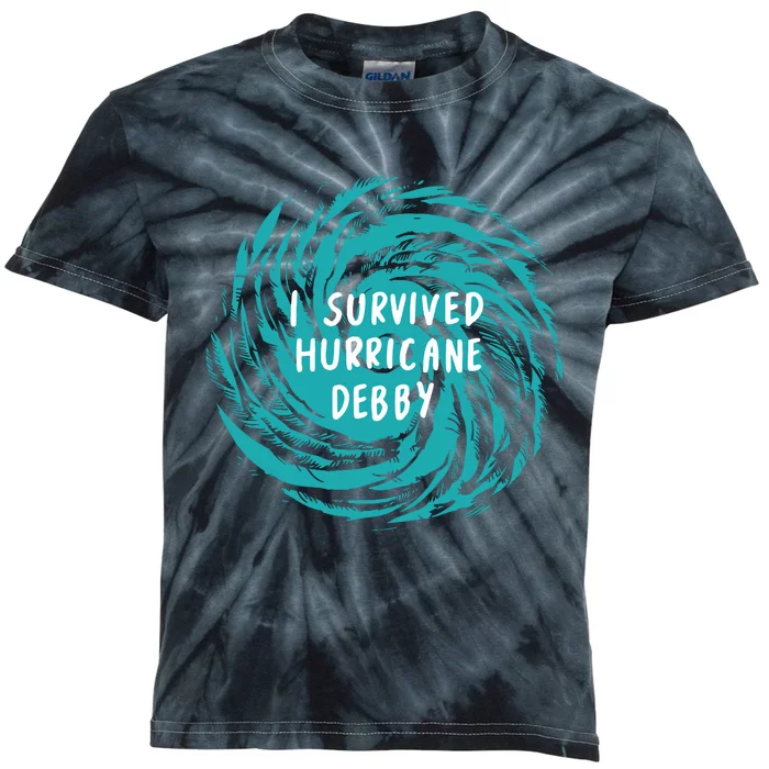 I Survived Hurricane Debby 2024 Florida Kids Tie-Dye T-Shirt