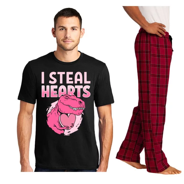 I Steal Hearts Valentine's Day Dinosaur Gift Pajama Set