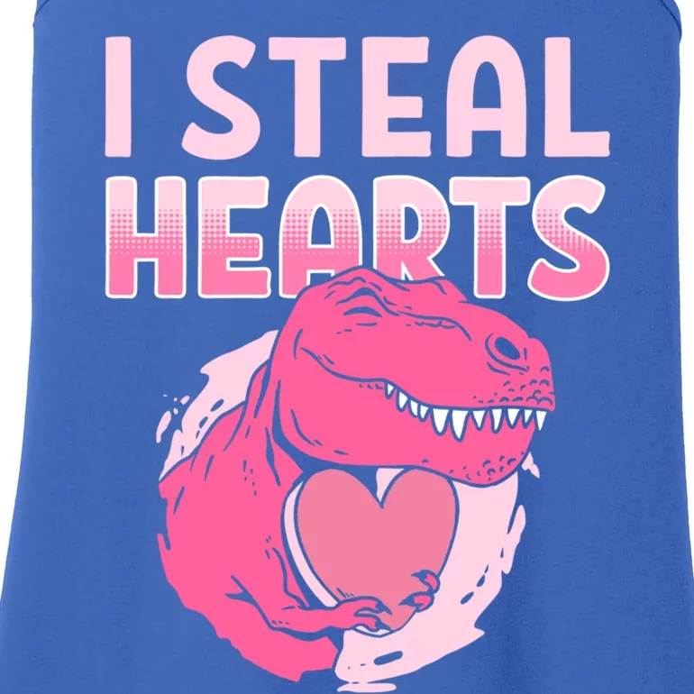 I Steal Hearts Valentine's Day Dinosaur Gift Ladies Essential Tank