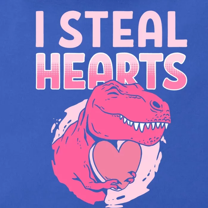 I Steal Hearts Valentine's Day Dinosaur Gift Zip Tote Bag