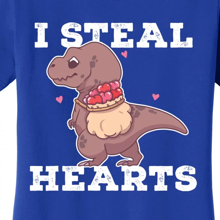 I Steal Hearts Valentine's Day Dinosaur Tgiftrex Gift Women's T-Shirt