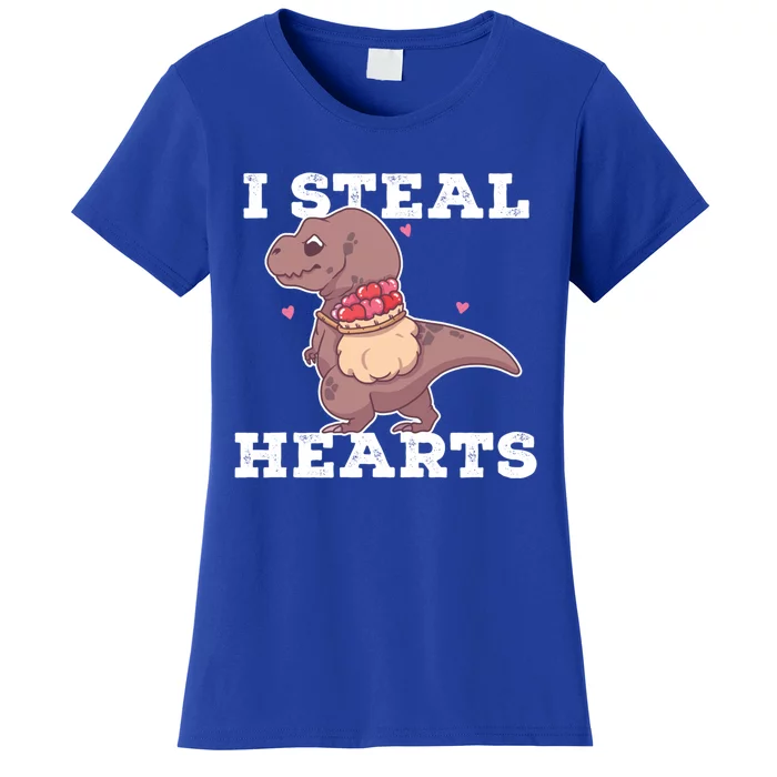 I Steal Hearts Valentine's Day Dinosaur Tgiftrex Gift Women's T-Shirt