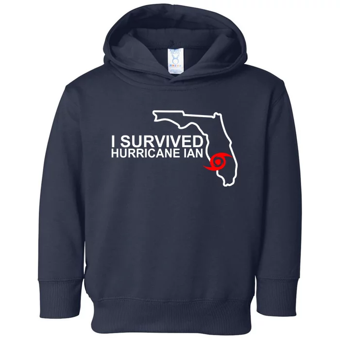 I Survived Hurricane Ian Florida Map Toddler Hoodie