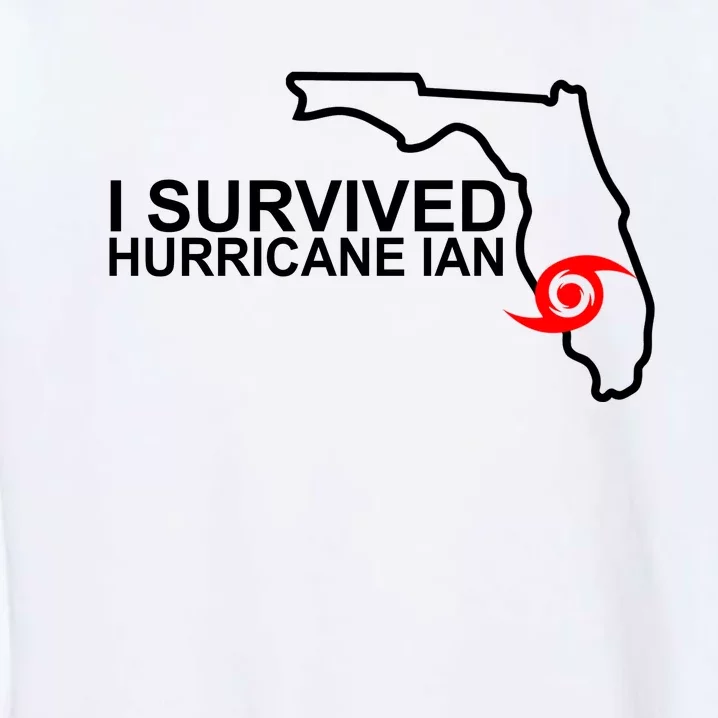 I Survived Hurricane Ian Florida Map Garment-Dyed Sweatshirt