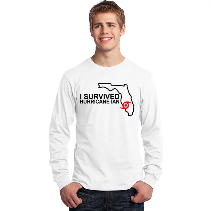 I Survived Hurricane Ian Florida Map Long Sleeve Shirt