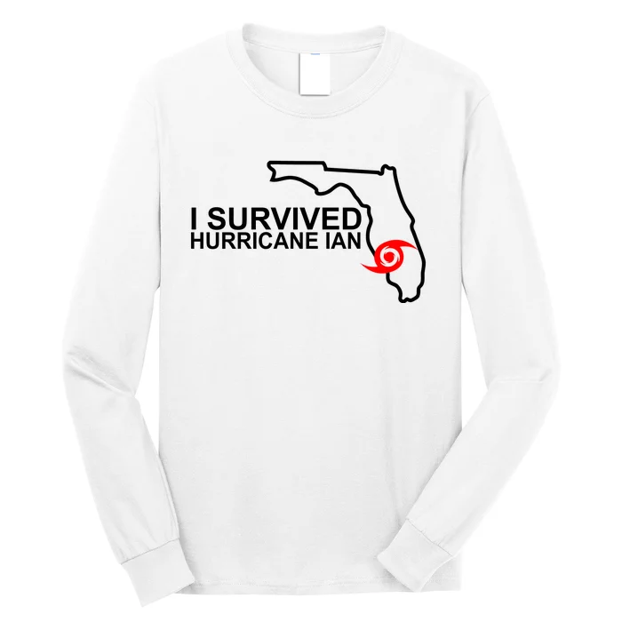 I Survived Hurricane Ian Florida Map Long Sleeve Shirt