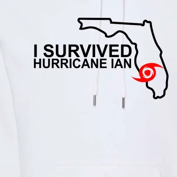 I Survived Hurricane Ian Florida Map Premium Hoodie