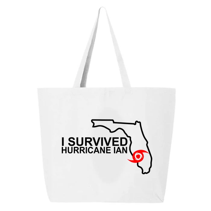 I Survived Hurricane Ian Florida Map 25L Jumbo Tote