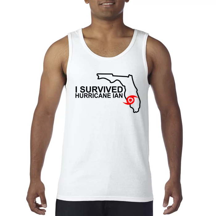 I Survived Hurricane Ian Florida Map Tank Top