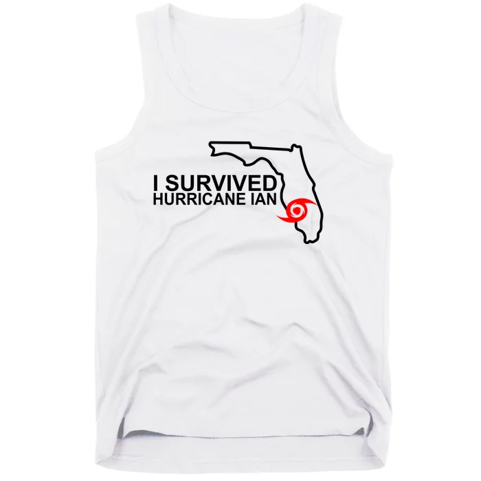 I Survived Hurricane Ian Florida Map Tank Top