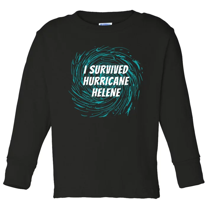 I Survived Hurricane Helene 2024 Florida Toddler Long Sleeve Shirt