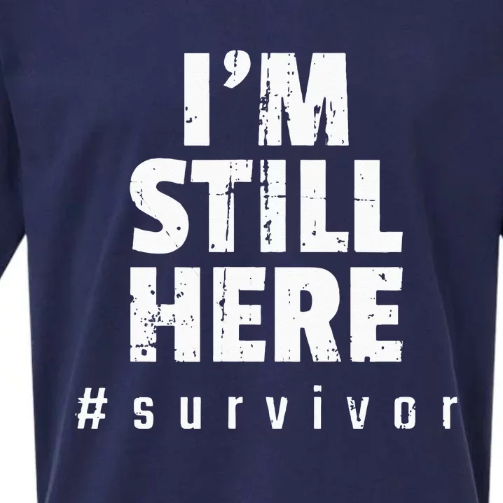 Im Still Here Cancer Fight Cancer Patient Gifts Survivor Sueded Cloud Jersey T-Shirt