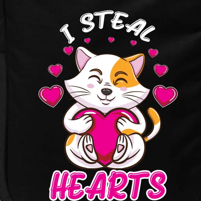 I Steal Hearts Cat Valentines Day Gift Impact Tech Backpack