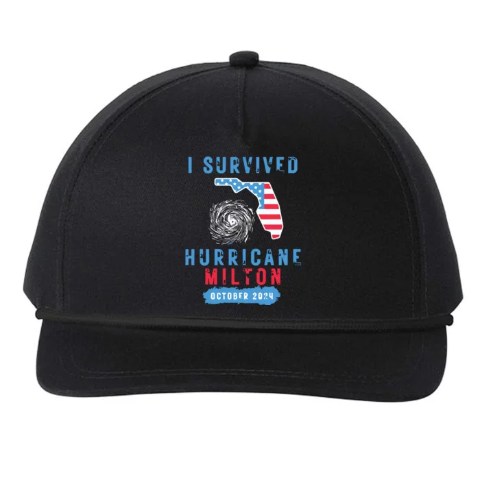 I Survived Hurricane Milton October 2024 Hurricane Milton Survior Snapback Five-Panel Rope Hat