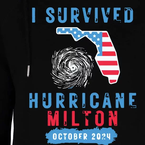 I Survived Hurricane Milton October 2024 Hurricane Milton Survior Womens Funnel Neck Pullover Hood