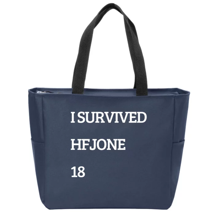 I Survive Hfjone 18 Zip Tote Bag