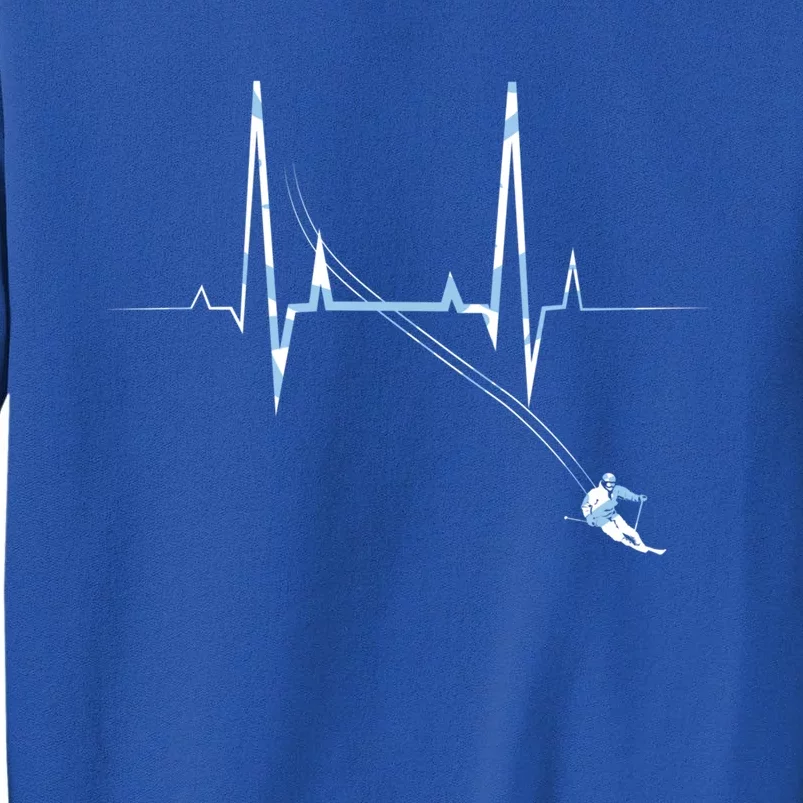 Ice Skiing Heartbeat Ski Instructor Winter Sport Downhill Gift Sweatshirt