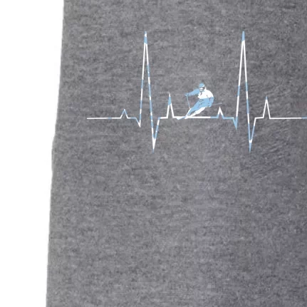 Ice Skiing Heartbeat Winter Skier Snow Shredding Slopes Great Gift Doggie 3-End Fleece Hoodie