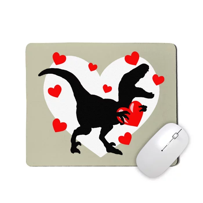 I Steal Hearts Loveasaurus Trex Dinosaur Fans Mousepad