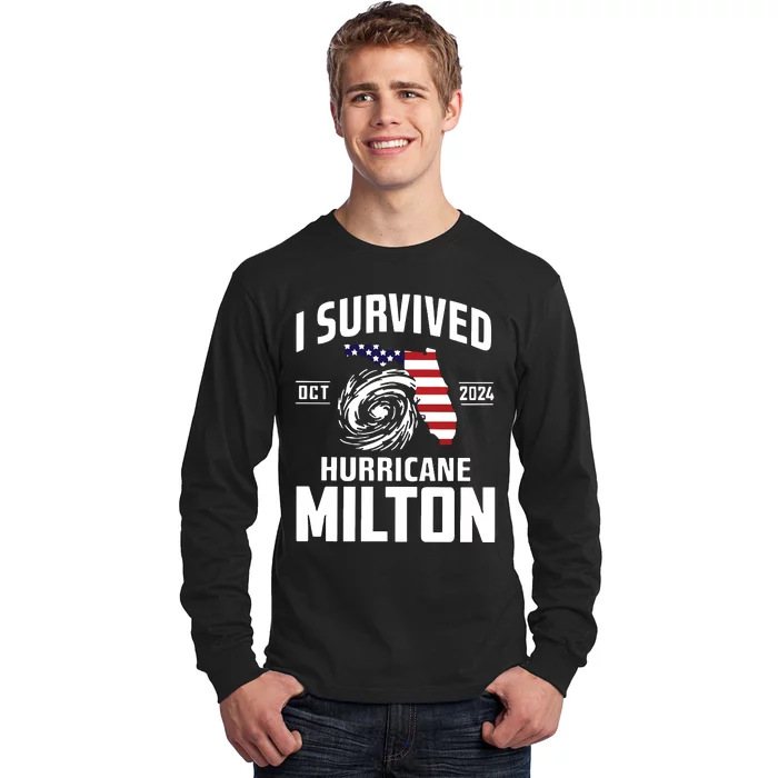 I Survived Hurricane Milton 2024 Hurricane Milton Survivor Long Sleeve Shirt