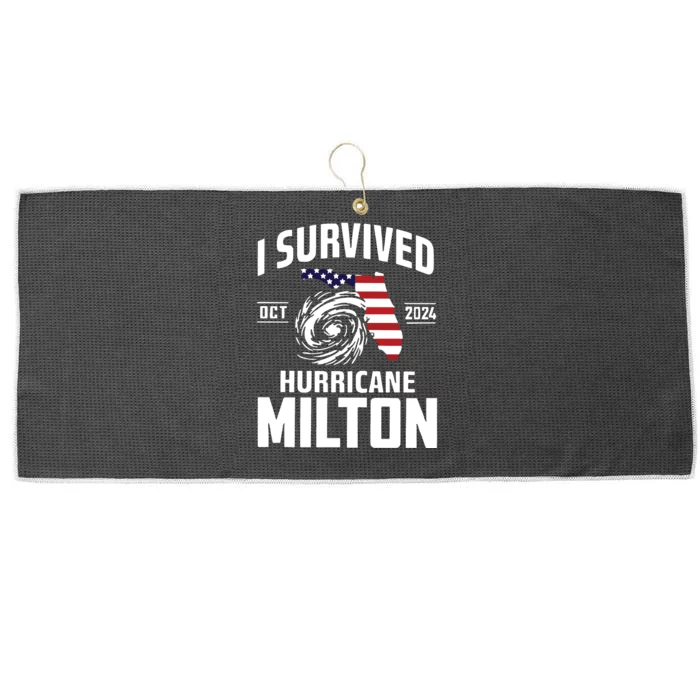 I Survived Hurricane Milton 2024 Hurricane Milton Survivor Large Microfiber Waffle Golf Towel