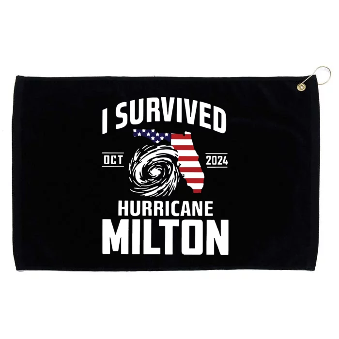 I Survived Hurricane Milton 2024 Hurricane Milton Survivor Grommeted Golf Towel