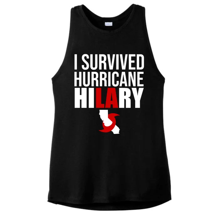 I Survived Hurricane Hilary California LA Ladies Tri-Blend Wicking Tank