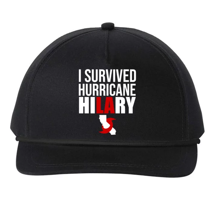 I Survived Hurricane Hilary California LA Snapback Five-Panel Rope Hat