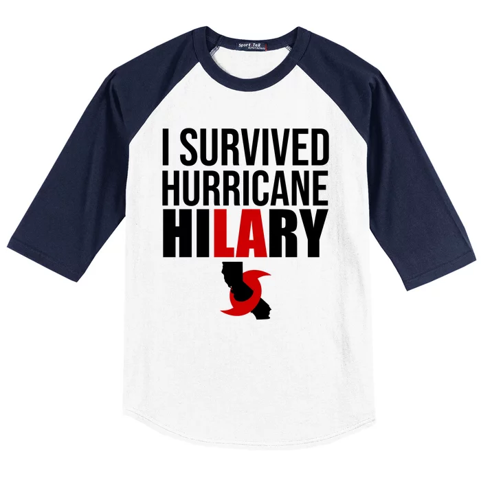 I Survived Hurricane Hilary California LA Baseball Sleeve Shirt