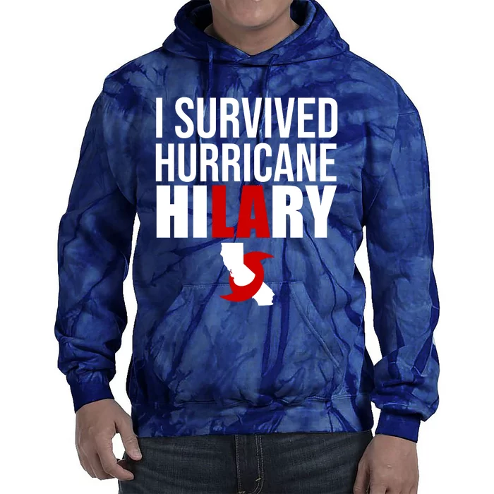 I Survived Hurricane Hilary California LA Tie Dye Hoodie