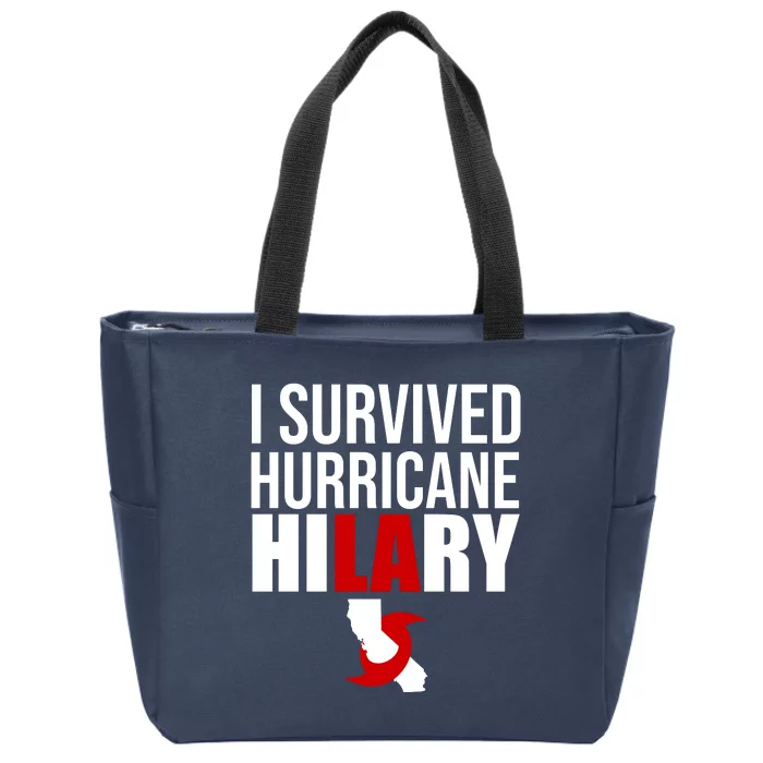 I Survived Hurricane Hilary California LA Zip Tote Bag