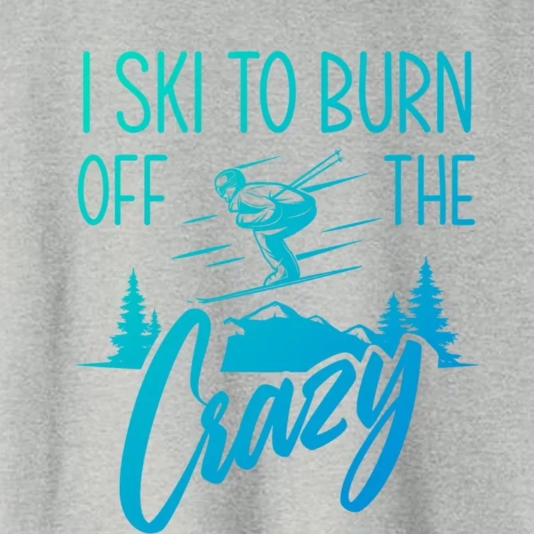 I Ski Hobby Skiing Athlete Winter Sports Ski Lover Gift Women's Crop Top Tee