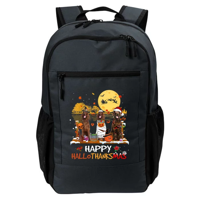 Irish Setter Happy Hallothanksmas Halloween Thanksgiving Daily Commute Backpack