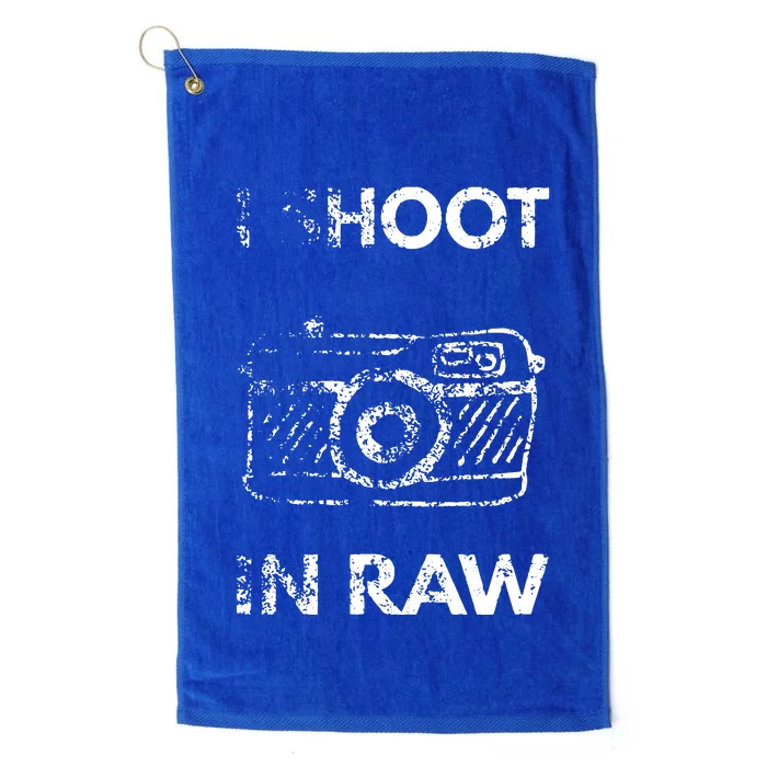 I Shoot In RAW Photographer Platinum Collection Golf Towel