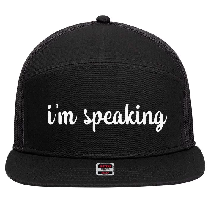 IM Speaking 7 Panel Mesh Trucker Snapback Hat