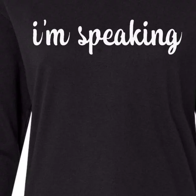 IM Speaking Womens Cotton Relaxed Long Sleeve T-Shirt