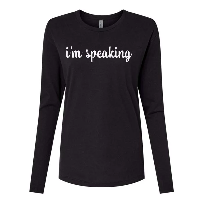 IM Speaking Womens Cotton Relaxed Long Sleeve T-Shirt