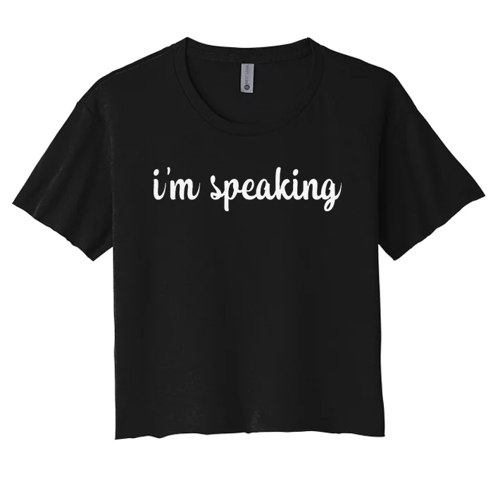 IM Speaking Women's Crop Top Tee