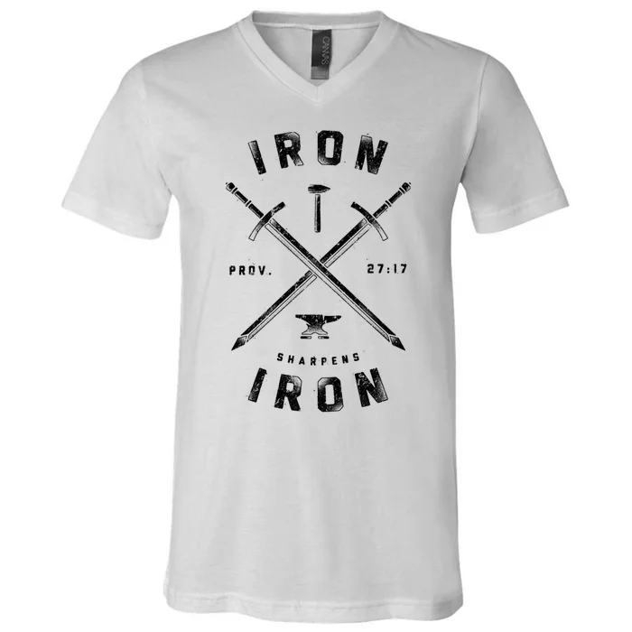 Iron Sharpens Iron V-Neck T-Shirt