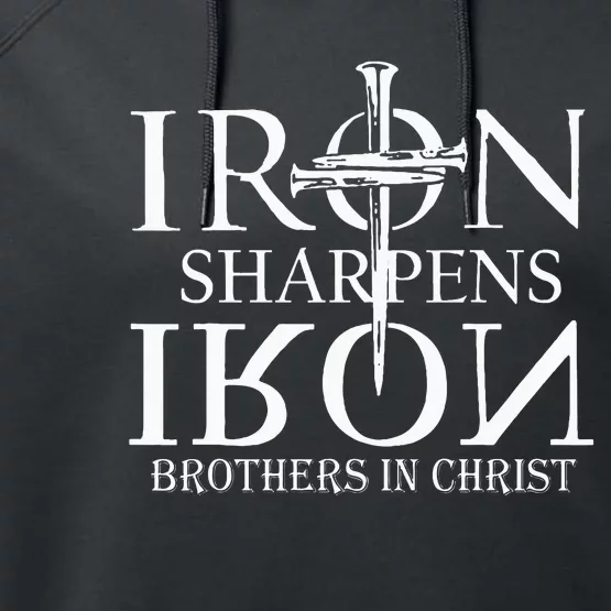 Iron Sharpens Iron Brothers In Christ Performance Fleece Hoodie