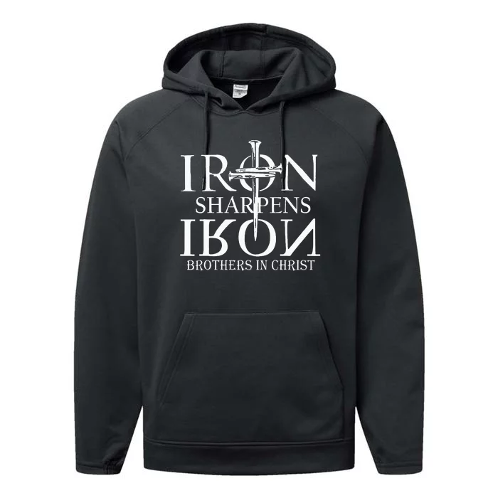 Iron Sharpens Iron Brothers In Christ Performance Fleece Hoodie