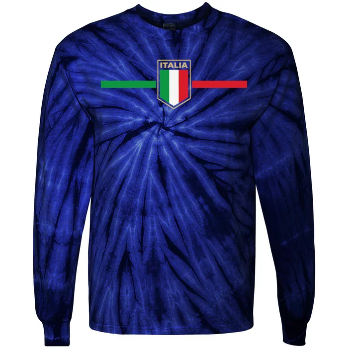 Italy Soccer Italia Football Fan Tie-Dye Long Sleeve Shirt