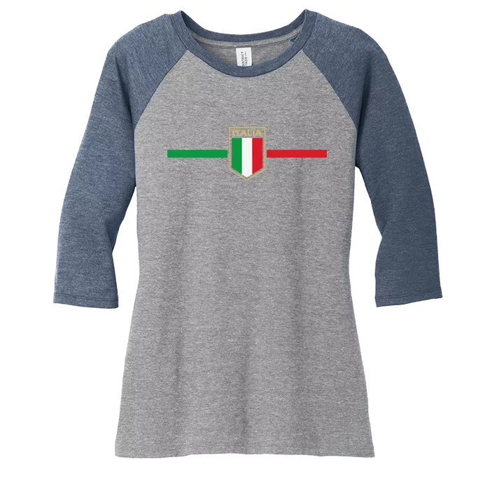 Italy Soccer Italia Football Fan Women's Tri-Blend 3/4-Sleeve Raglan Shirt