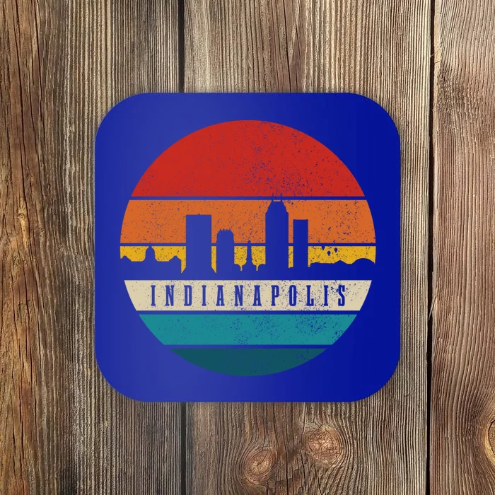 Indianapolis Skyline Indiana Pride Vintage Indianapolis Gift Coaster