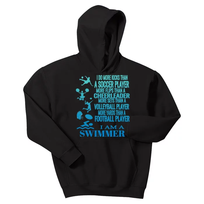 I Swim If You Ever See Me Running Swimmer Kids Hoodie