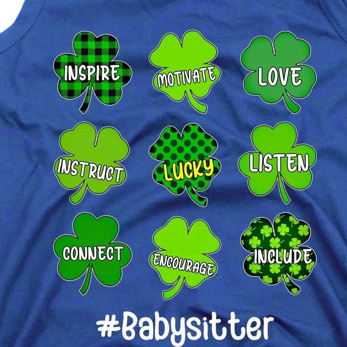 Irish Shamrock Inspire Love Lucky Sitter St Patricks Day Gift Tank Top