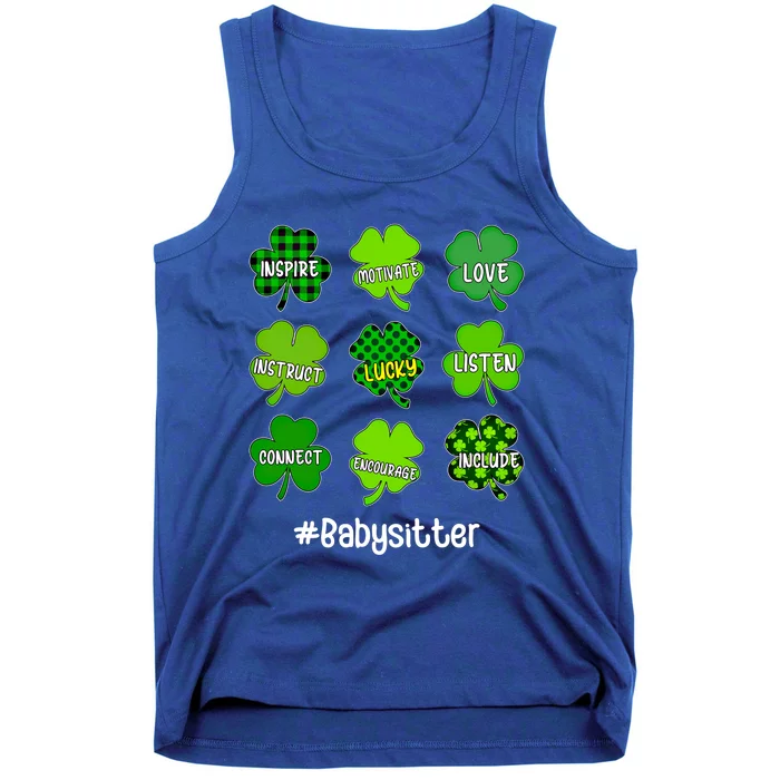 Irish Shamrock Inspire Love Lucky Sitter St Patricks Day Gift Tank Top