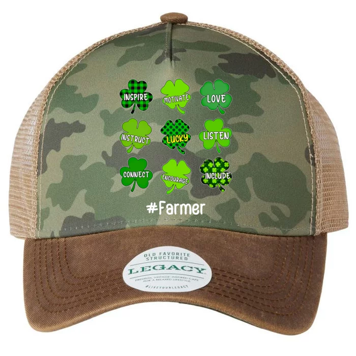 Irish Shamrock Inspire Love Lucky Farmer St Patricks Day Cool Gift Legacy Tie Dye Trucker Hat