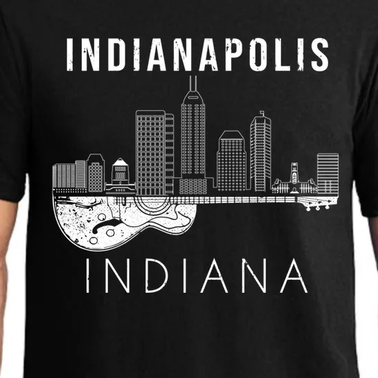 Indianapolis Souvenir Indiana Music Guitar Indianapolis Meaningful Gift Pajama Set